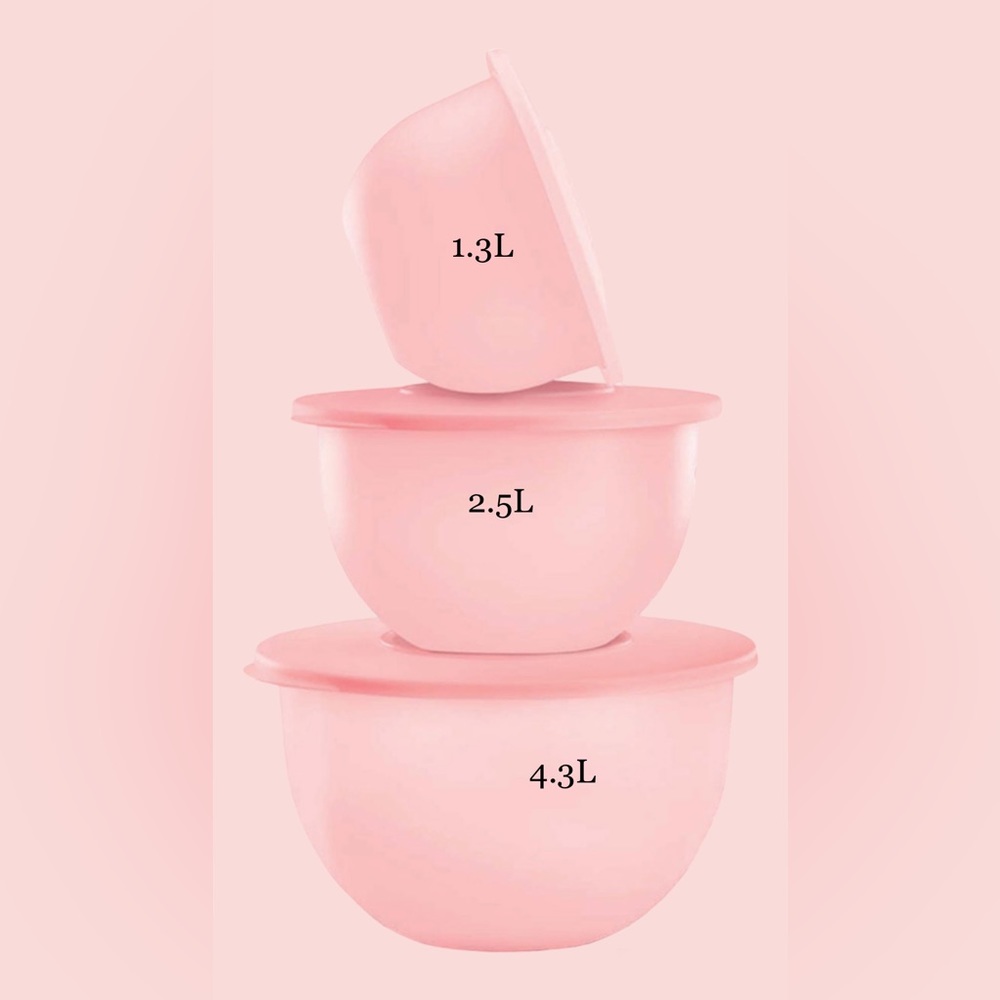 Tupperware impressions classic bowl set of 3 NEW